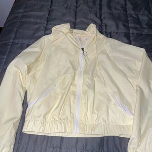 Yellow windbreaker jacket